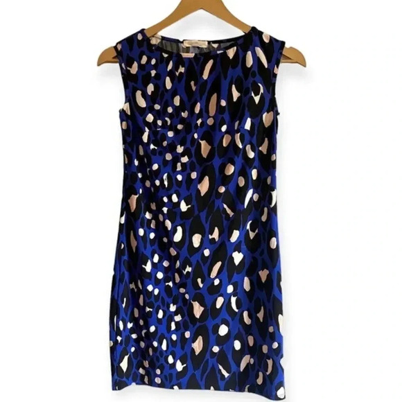 Trina Turk Blue Leopard Print Dress - Picture 2 of 13